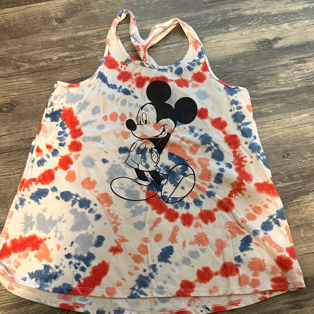 Disney Mickey Mouse Red and Blue Tie-Dye Tank Top (2 available)